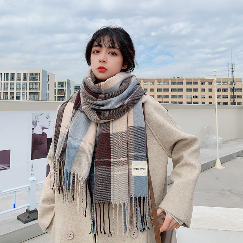 Scarf Female Winter Korean Version of The Wild British Classic Limorista