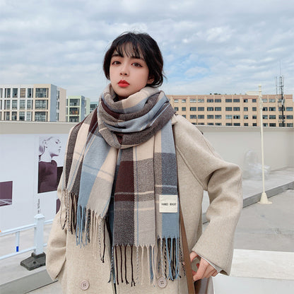 Scarf Female Winter Korean Version of The Wild British Classic Limorista