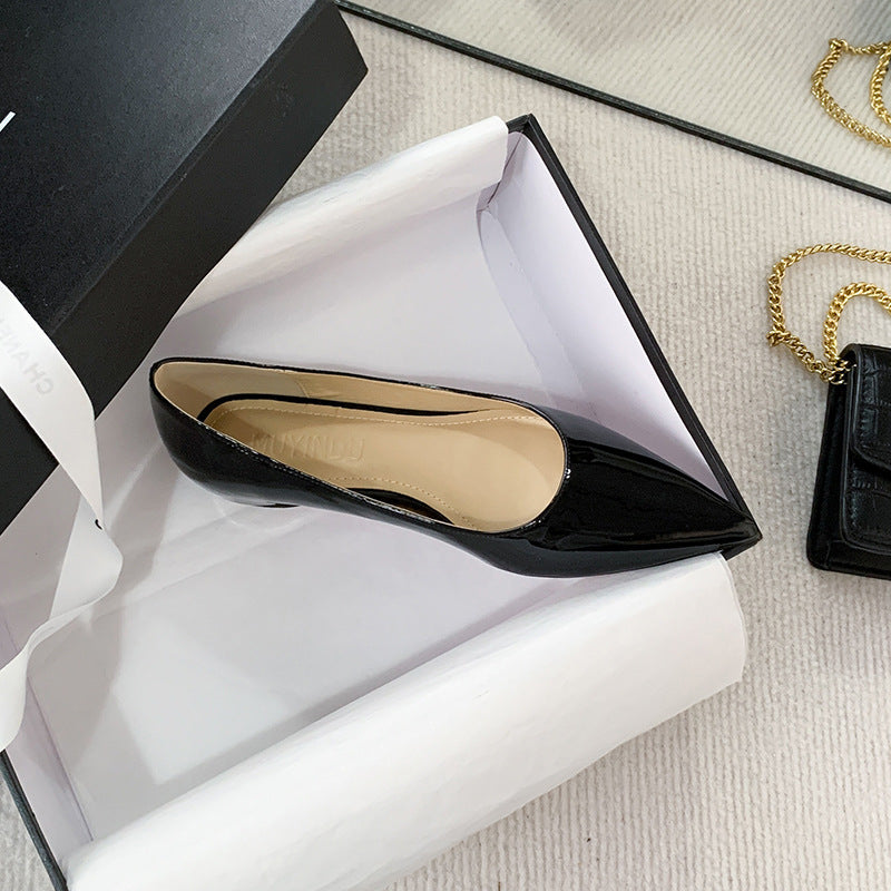 Red Bottom Nude Pointed Flat Shoes Limorista