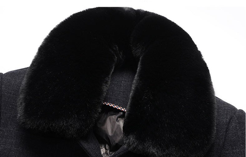 Middle Aged And Elderly Wool Overcoat Men Warm Limorista