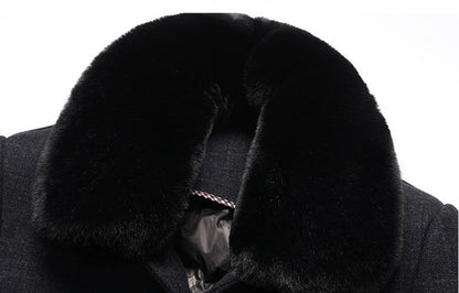 Middle Aged And Elderly Wool Overcoat Men Warm Limorista