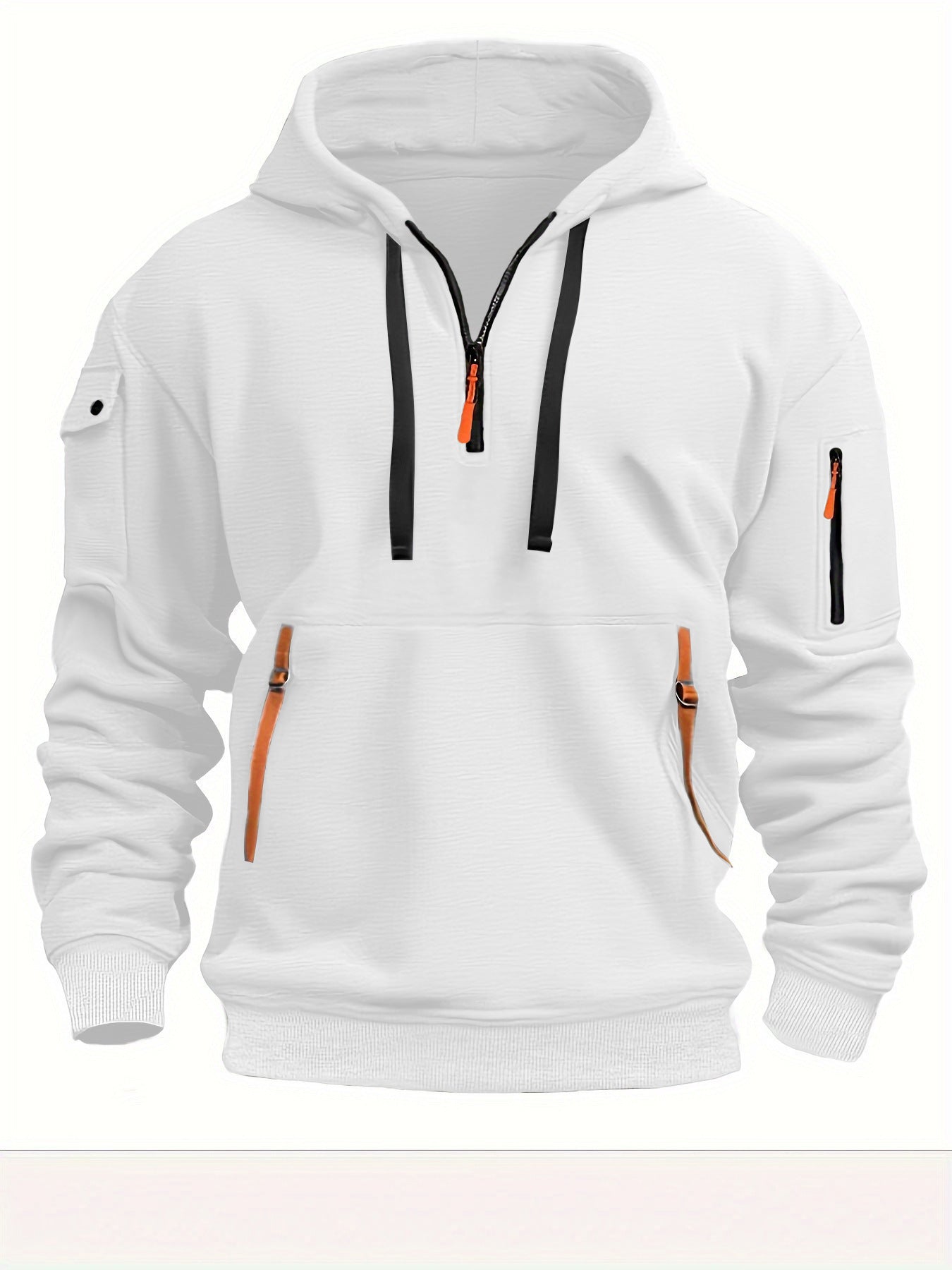Dropped Shoulder Hooded Sweatshirt Men&