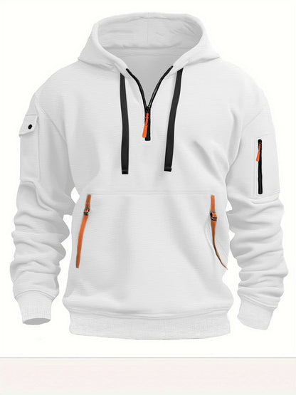 Dropped Shoulder Hooded Sweatshirt Men&