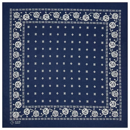 Cotton Vintage Printed Square Scarf Riding Pocket Limorista