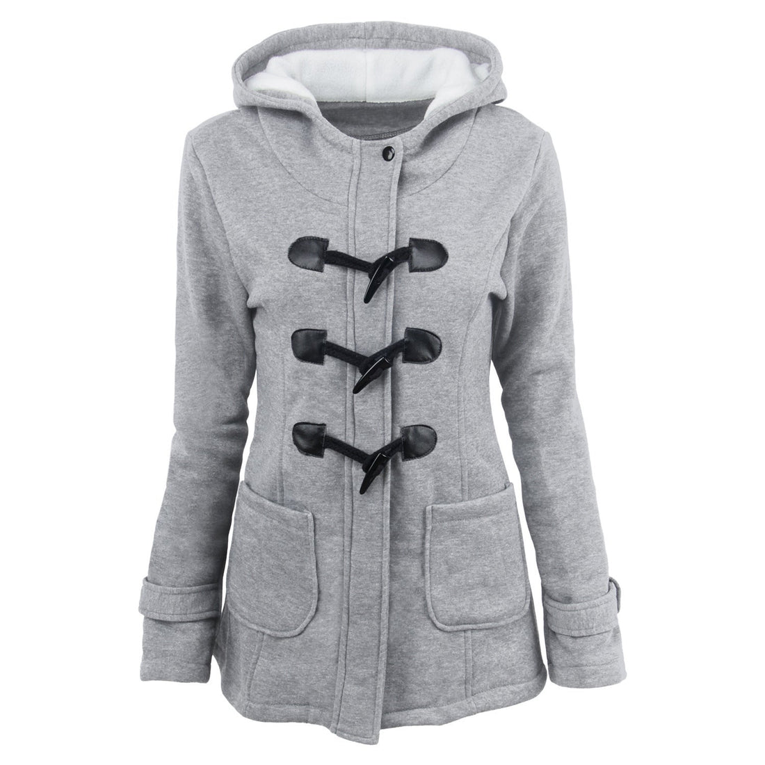 warm winter fur collar jackets women new horn button Long down coat women parka Plus Size female parka hoodies Women Limorista