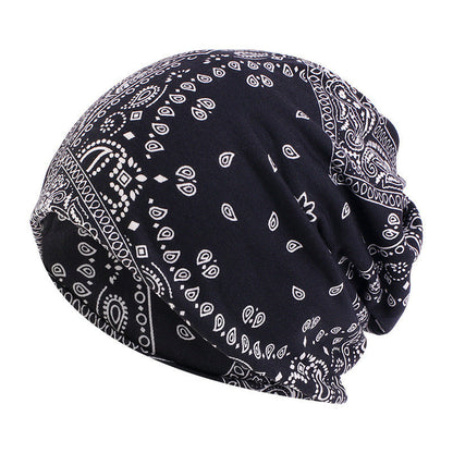 New Warm Couples Pullover Print Bandana Hat Limorista