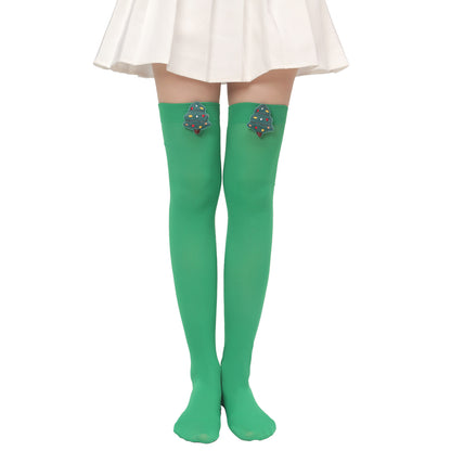 Christmas Plush Doll Knee Socks Bow Stockings Limorista