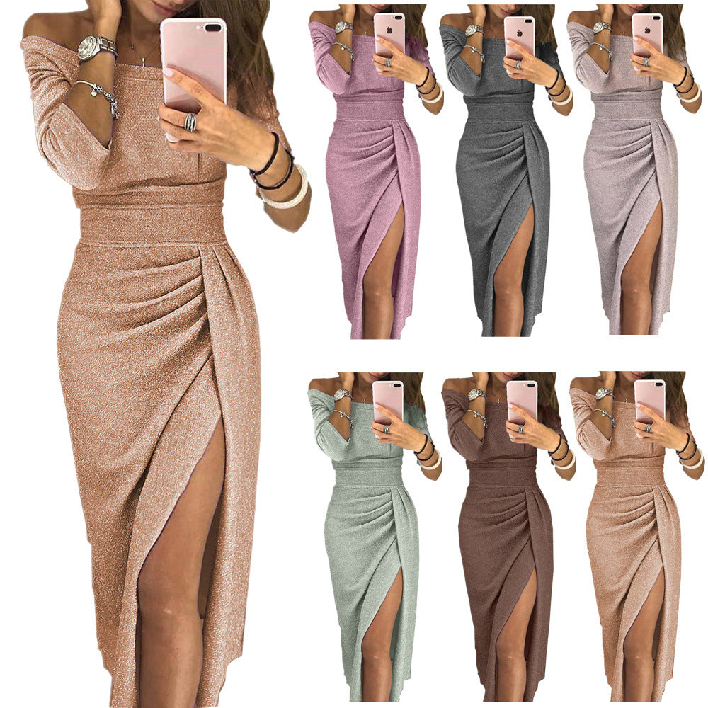 Ladies Bag Hip Neck Collar Dress Bright Crystal Dress Skirt Limorista