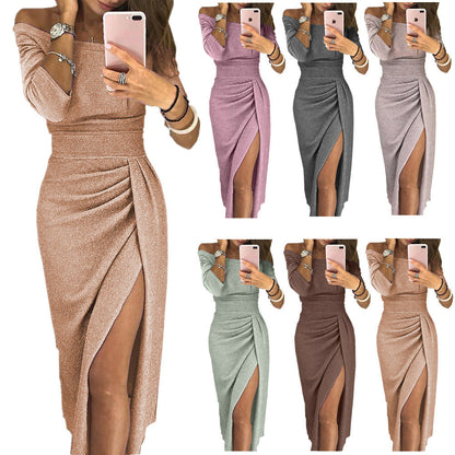 Ladies Bag Hip Neck Collar Dress Bright Crystal Dress Skirt Limorista