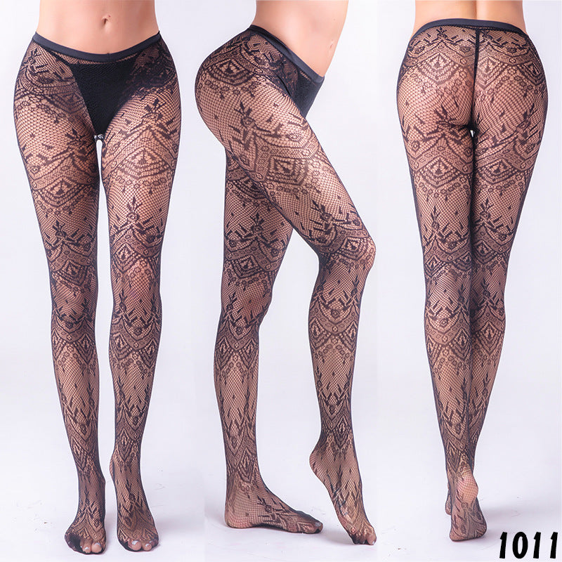 Vintage rose jacquard pantyhose Limorista