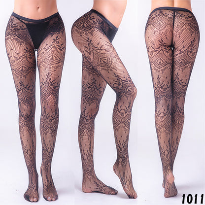 Vintage rose jacquard pantyhose Limorista