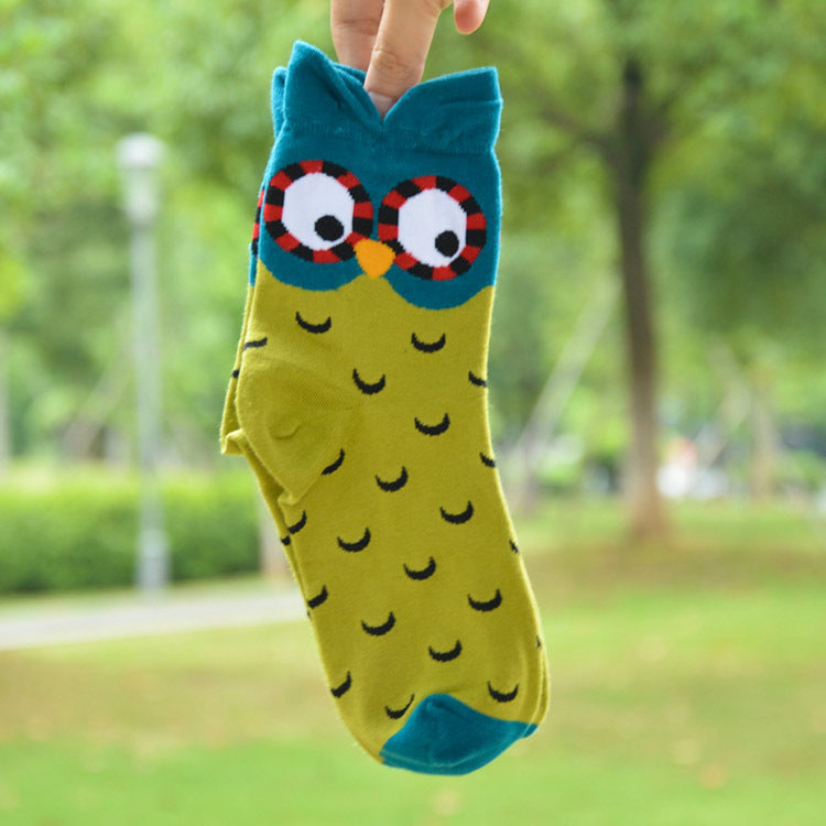 Owl cartoon female socks Limorista