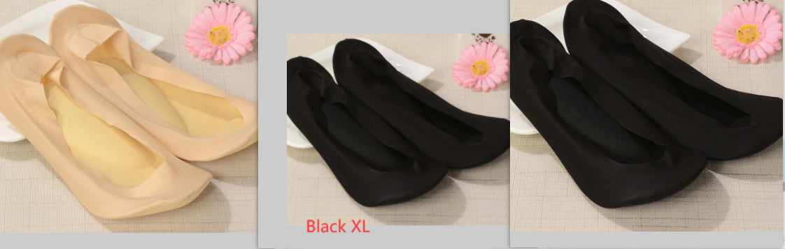 3D Arch Foot Massage Health Care Women Summer Socks Ice Silk Socks Shallow Mouth Silica Gel Invisible Slippers Feet Care Limorista