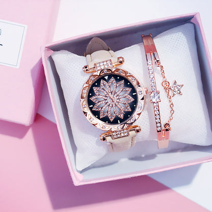 Rotating ladies net red quartz watch casual Limorista