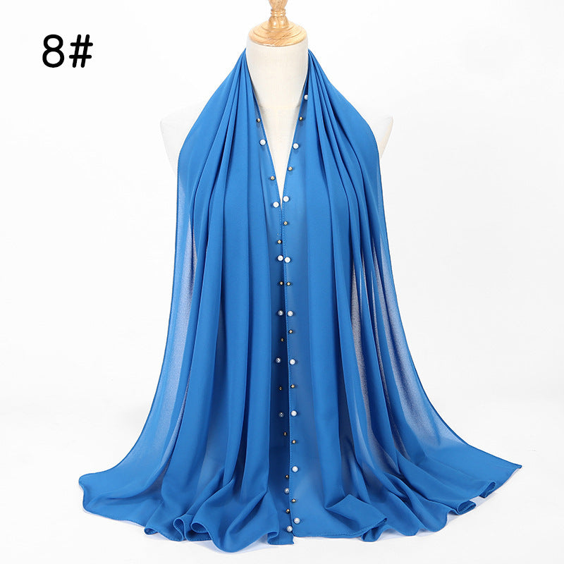 Chiffon nail pearl scarf hijab Limorista