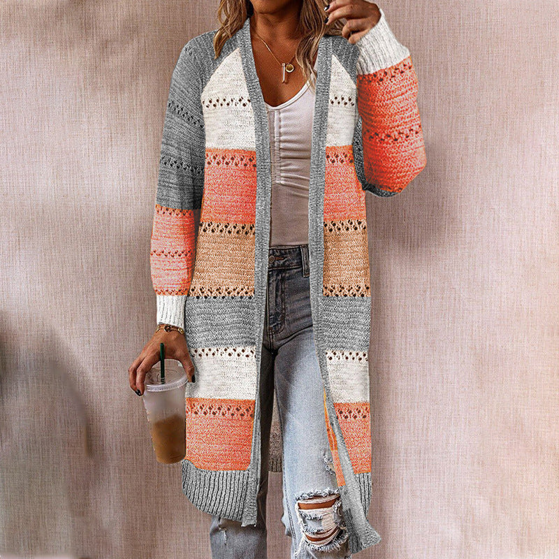 Medium length long sleeve knitted cardigan Limorista