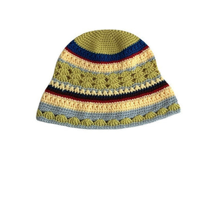 Japanese-style Retro Hollow Flower Handmade Knitted Bucket Hat Women Limorista