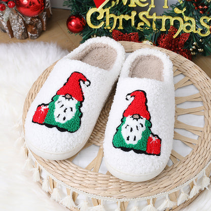 Cute Cartoon Santa Claus Home Slippers Couple Indoor Floor Bedroom Slipper Christmas Warm Shoes Women Men Limorista