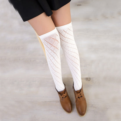 Japanese lattice mesh thigh socks Limorista