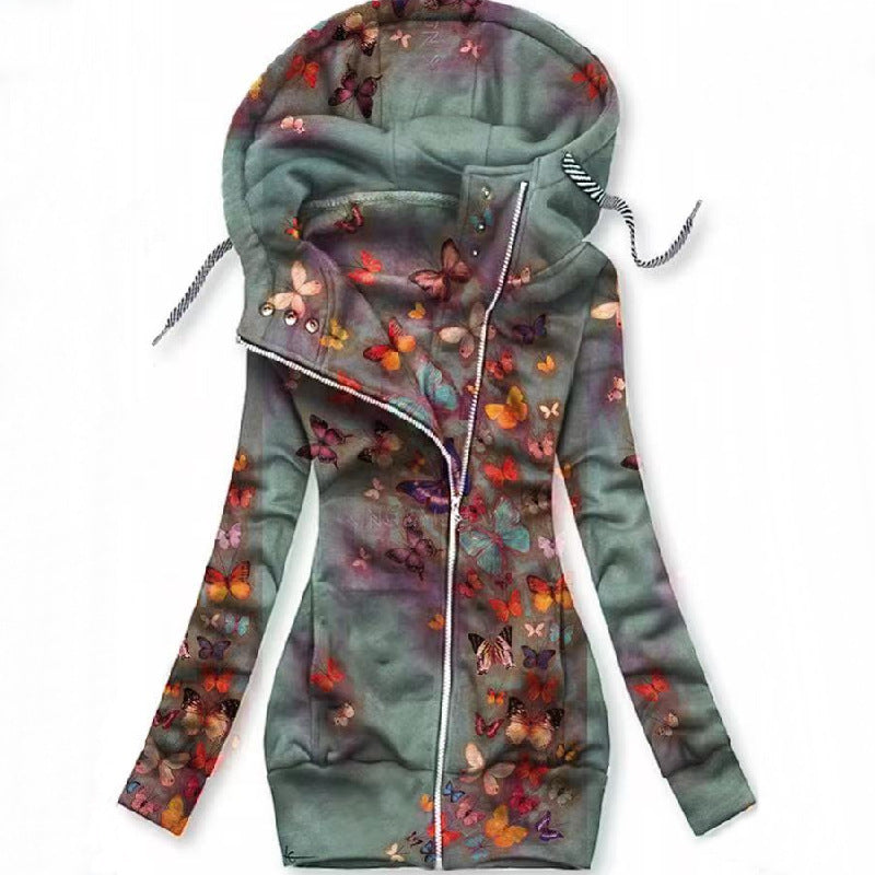 Slim-fit Long-sleeved Sweatshirt With Zipper Limorista