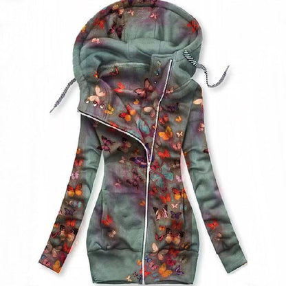 Slim-fit Long-sleeved Sweatshirt With Zipper Limorista