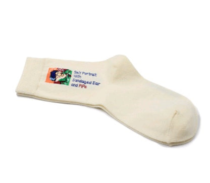 Autumn and winter retro socks personality English oil painting series in the tube socks literary abstract ladies cotton socks Limorista