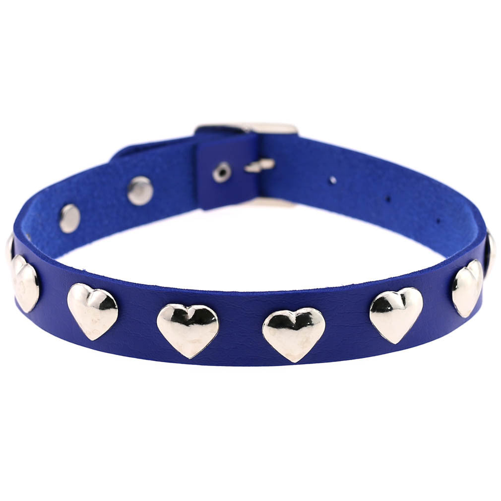 Fan Original New Punk Gothic Love Heart-shaped Rivets Pin Buckle Necklace Limorista