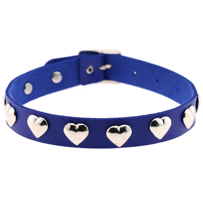 Fan Original New Punk Gothic Love Heart-shaped Rivets Pin Buckle Necklace Limorista