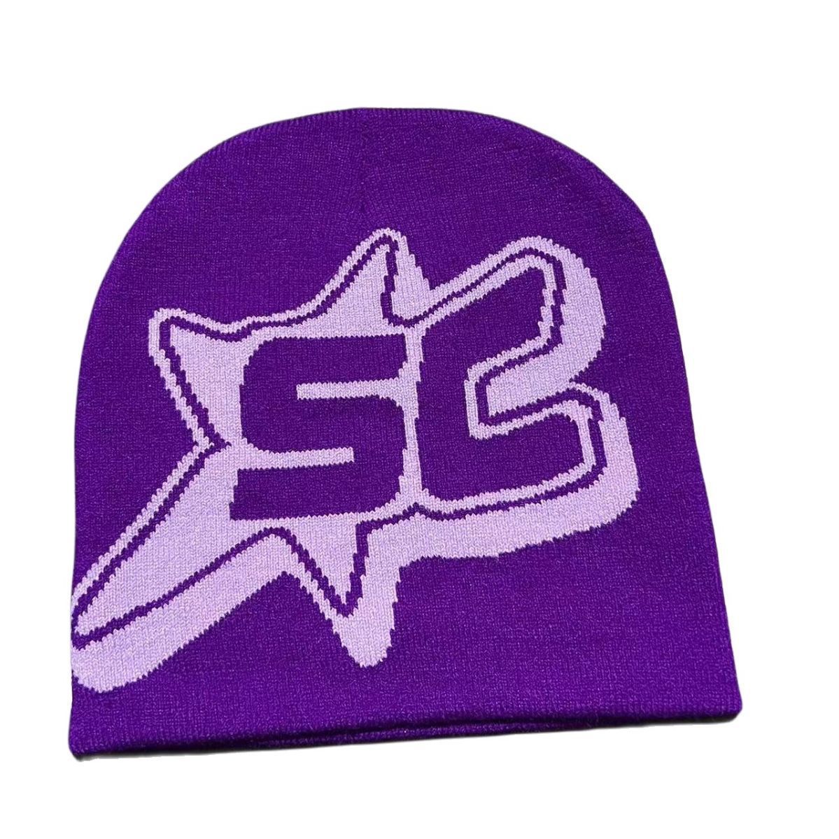 Jacquard Letter SC Trend Knitting Sleeve Cap Limorista