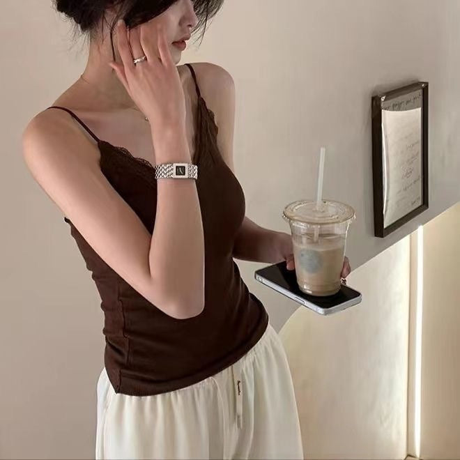 American Beauty Back Camisole Slim Fit Bottoming Top Limorista