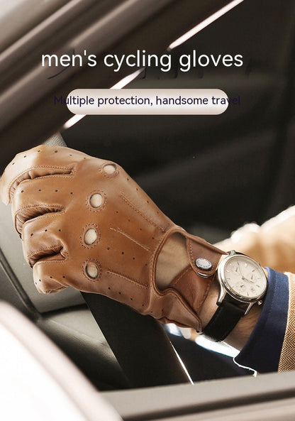 Breathable Single Layer Authentic Leather Sheepskin Fitness Gloves Limorista