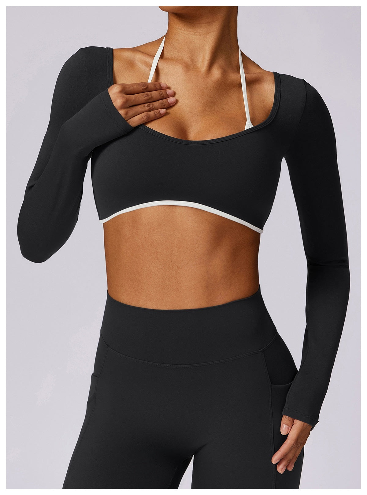 Quick-drying Beauty Back Yoga Clothing Top Long Sleeve Running Exercise T-shirt Long Sleeve Workout Clothes Limorista