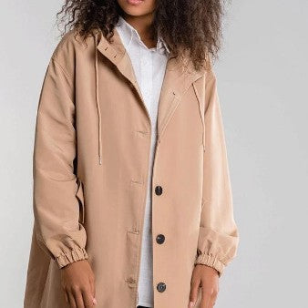 Plus Size Trench Coat Mid-length Loose Long Sleeve Jacket Limorista
