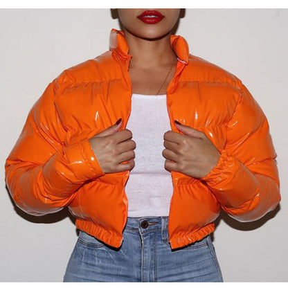 Bright metal short women&