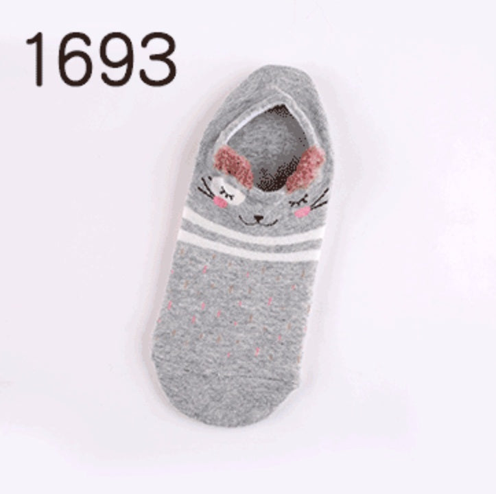 Cute Animals Cotton Short Socks Creative Cartoon Pure Socks Casual Funny Socks Spring Summer Fox Socks Limorista