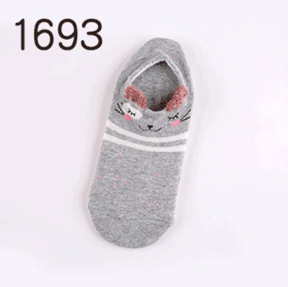 Cute Animals Cotton Short Socks Creative Cartoon Pure Socks Casual Funny Socks Spring Summer Fox Socks Limorista