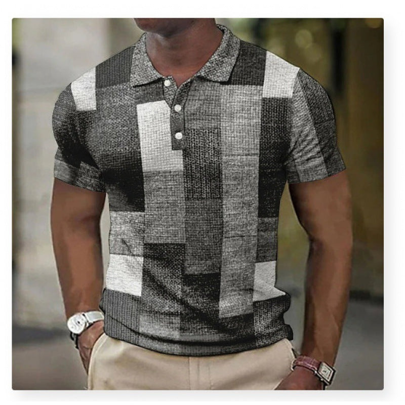 Fashion Digital Printed Plaid Shirt Limorista