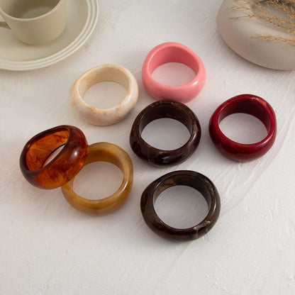 European And American Exaggerated Ins Style Translucent Color Wide Bracelet Limorista