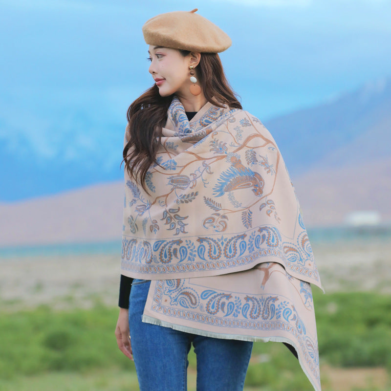 Retro High Sense Artificial Cashmere Scarf Limorista