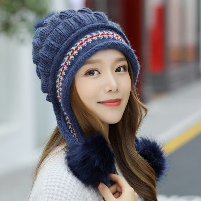 Cozy Knit Fleece-Feel Beanie With Ear Flaps &amp; Pompom Warm Winter Hat For Women Perfect For Skiing &amp; Outdoor Activities Limorista