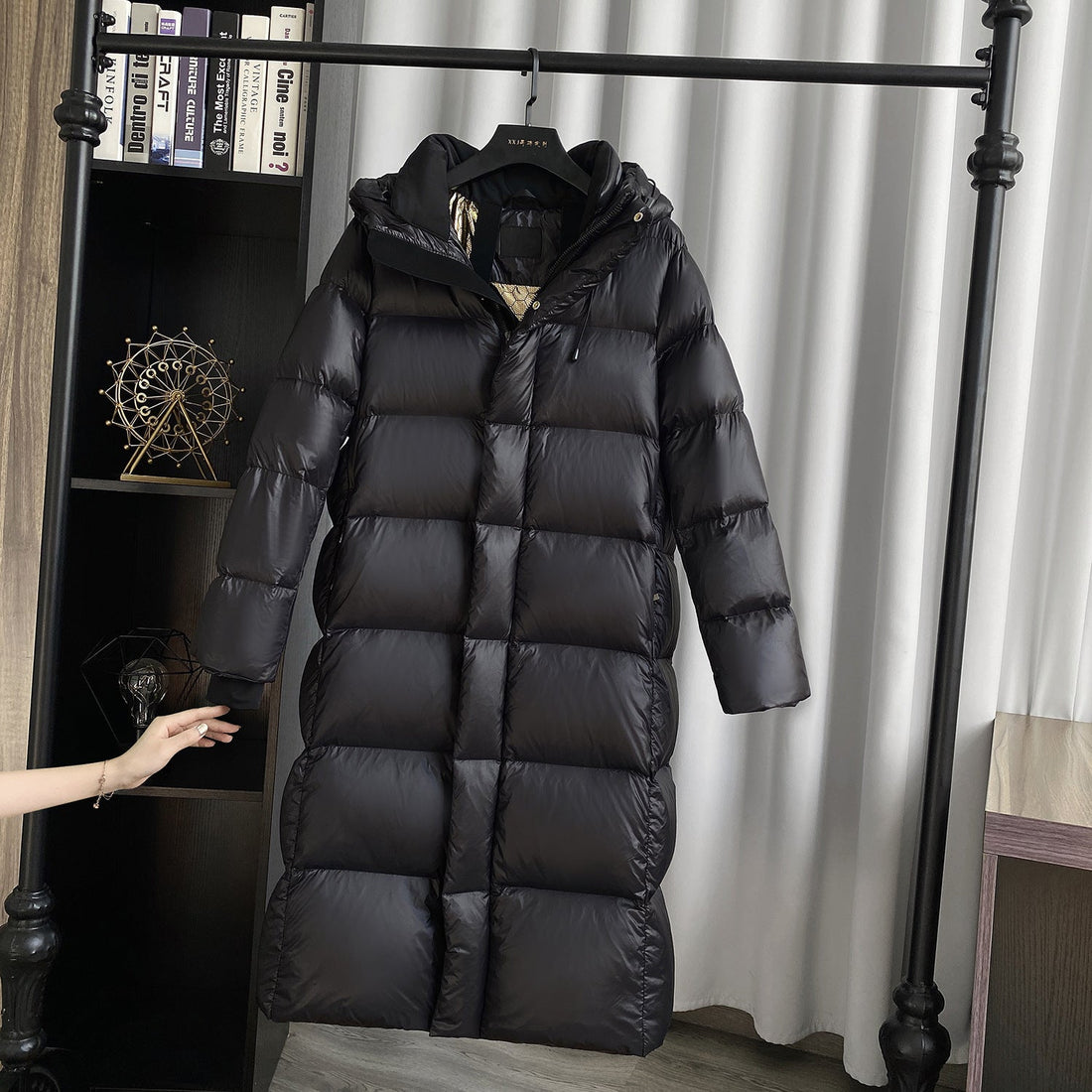 White Duck Down Mid-length Down Jacket Women Limorista