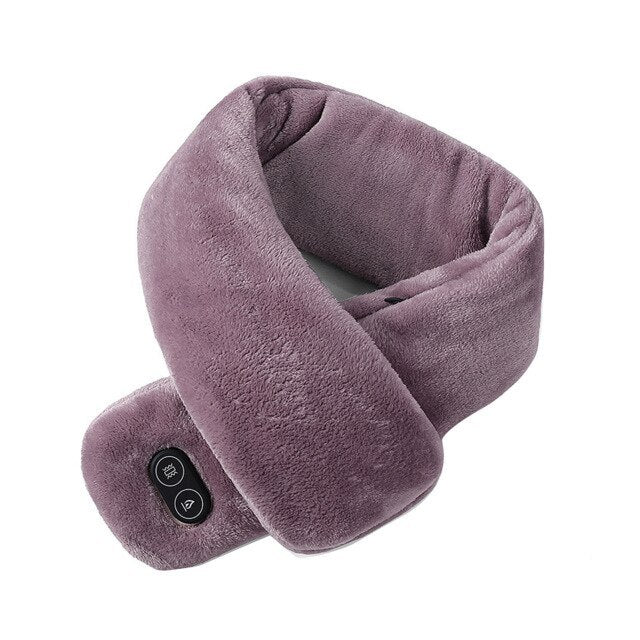 Women Men Soft Temperature Control Pain Relief Cervical Massage Shoulder Neck Wrap USB Heated Scarf Shawl Washable Winter Warm Limorista