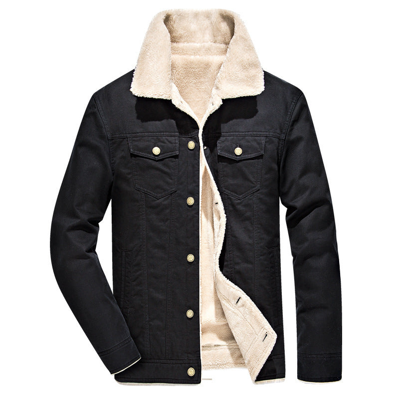 Winter plus velvet thick denim jacket Limorista