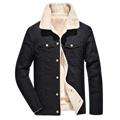 Winter plus velvet thick denim jacket Limorista