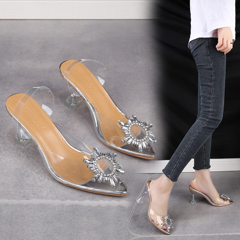 High Heel Sandals Shoes Women PVC Limorista