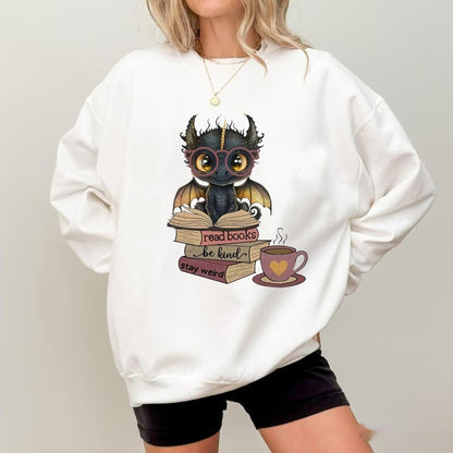 Fourth Wing Dragon Printed Sweatshirt Women Fantasy Book Limorista
