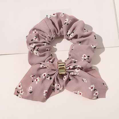 Chiffon Metal Buckle Large Intestine Ring Female OL Hair Accessories Limorista