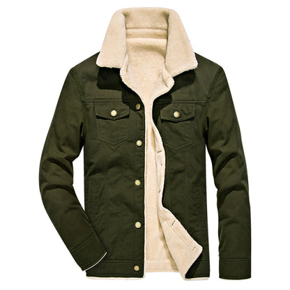 Winter plus velvet thick denim jacket Limorista