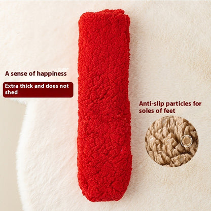 Winter Floor Socks Velvet Thicken Warm Coral Velvet Cute Socks Japanese-style Home Footwear Non-slip Socks New Year Gifts Winter Gadgets Limorista