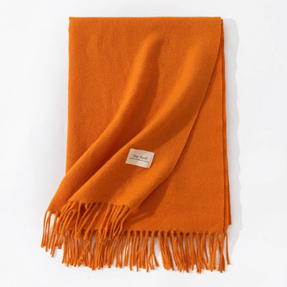 Pure Color Artificial Cashmere Scarf Women&